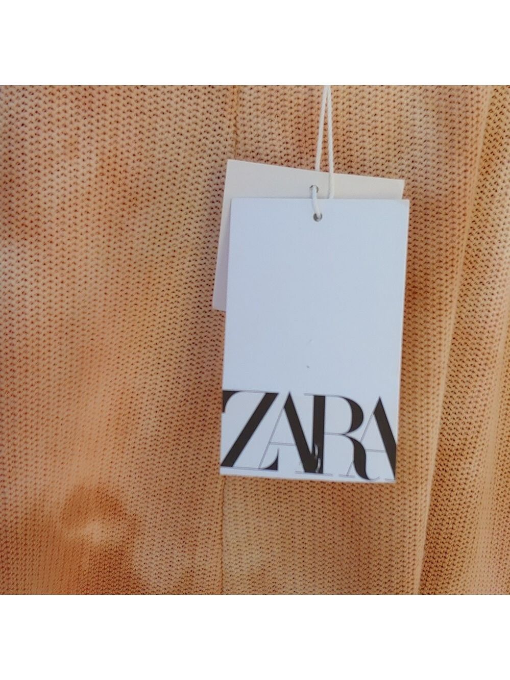 ZARA Maxi Summer Tie Dye Strap Dress Tan and Peach Women's Medium, NWT - Picture 16 of 17